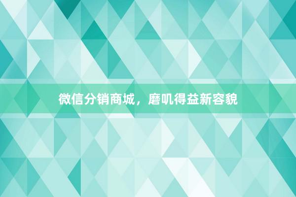微信分销商城，磨叽得益新容貌